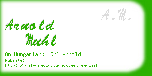 arnold muhl business card
