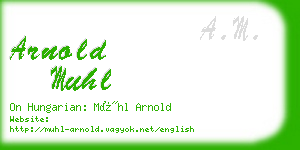 arnold muhl business card